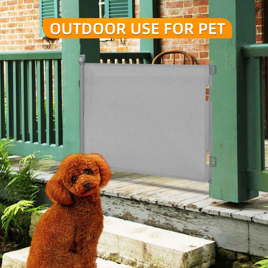 Retractable Baby Safety Gate Indoor Outdoor Pet Dog Gate