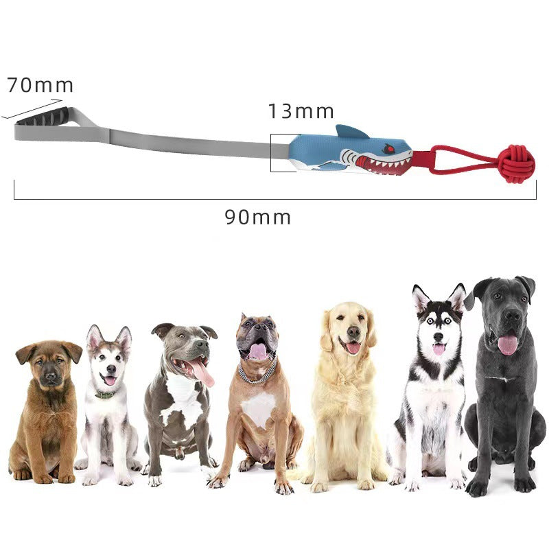Dog shark shape rally toy
