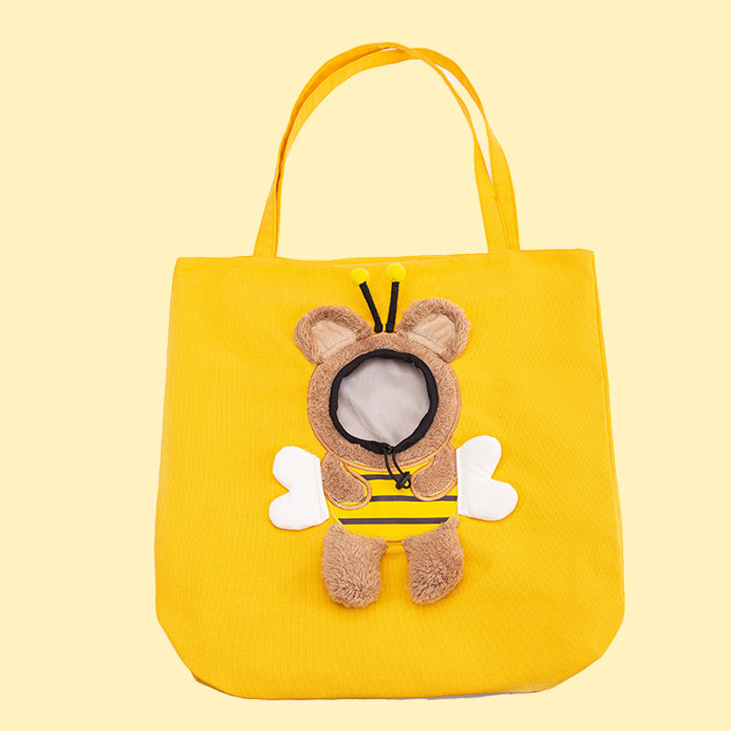 Cute Shape Pet out Canvas Bag