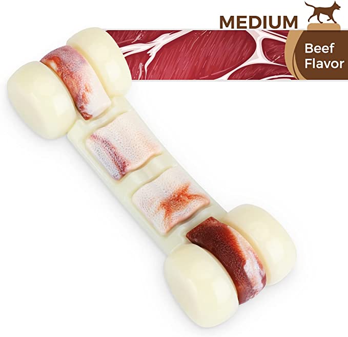 Tikaton Dog Teething Chew Toys Hammer Bones-Beef Flavor