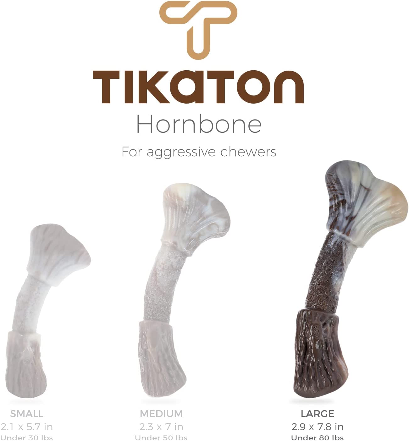 Tikaton Dog Teething Chew Toys HornBones