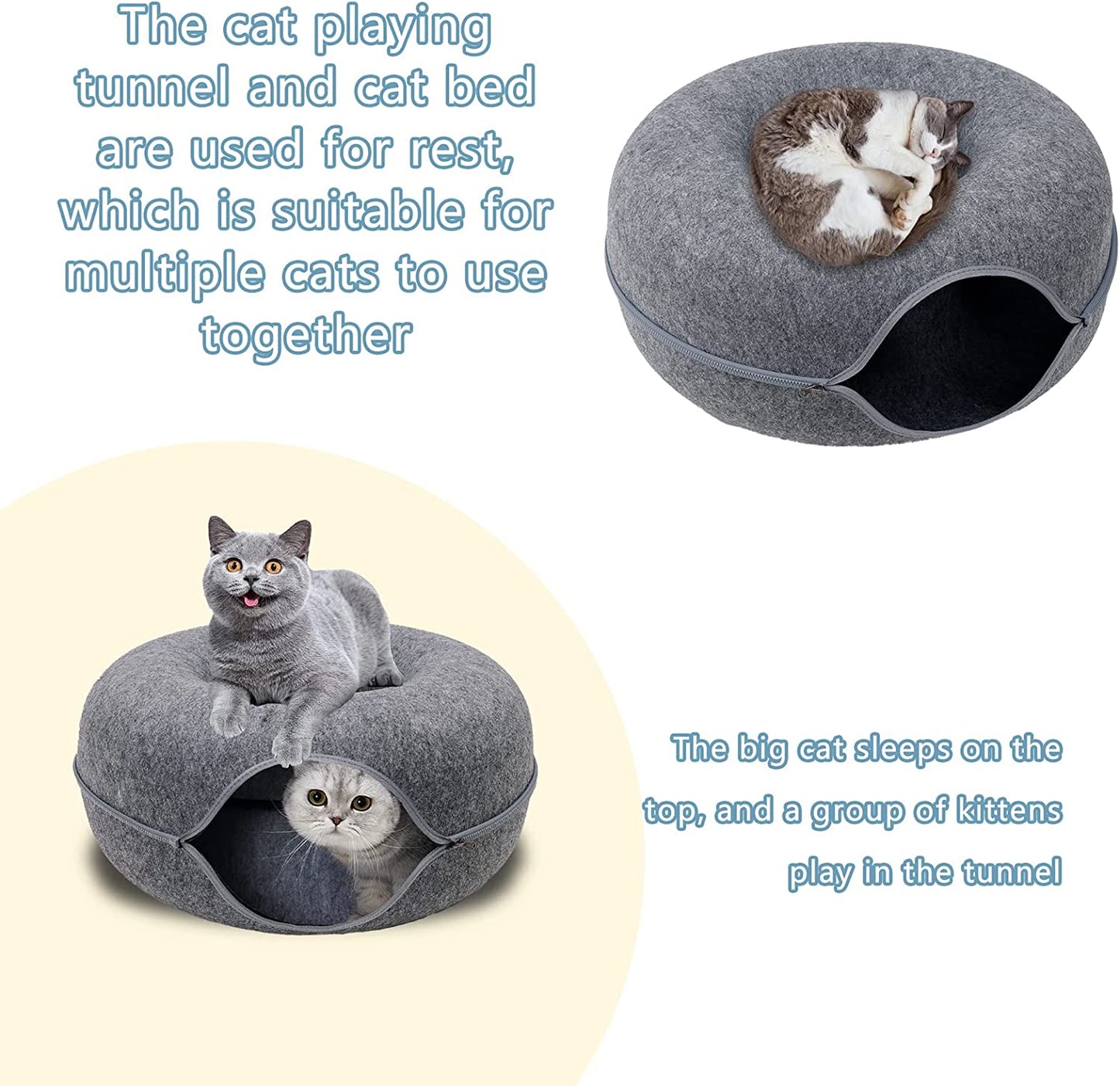 Donut Tunnel Cat Bed