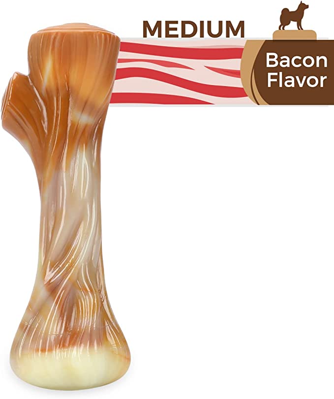 Tikaton Dog Teething Chew Toys I-Bones-Bacon Flavor