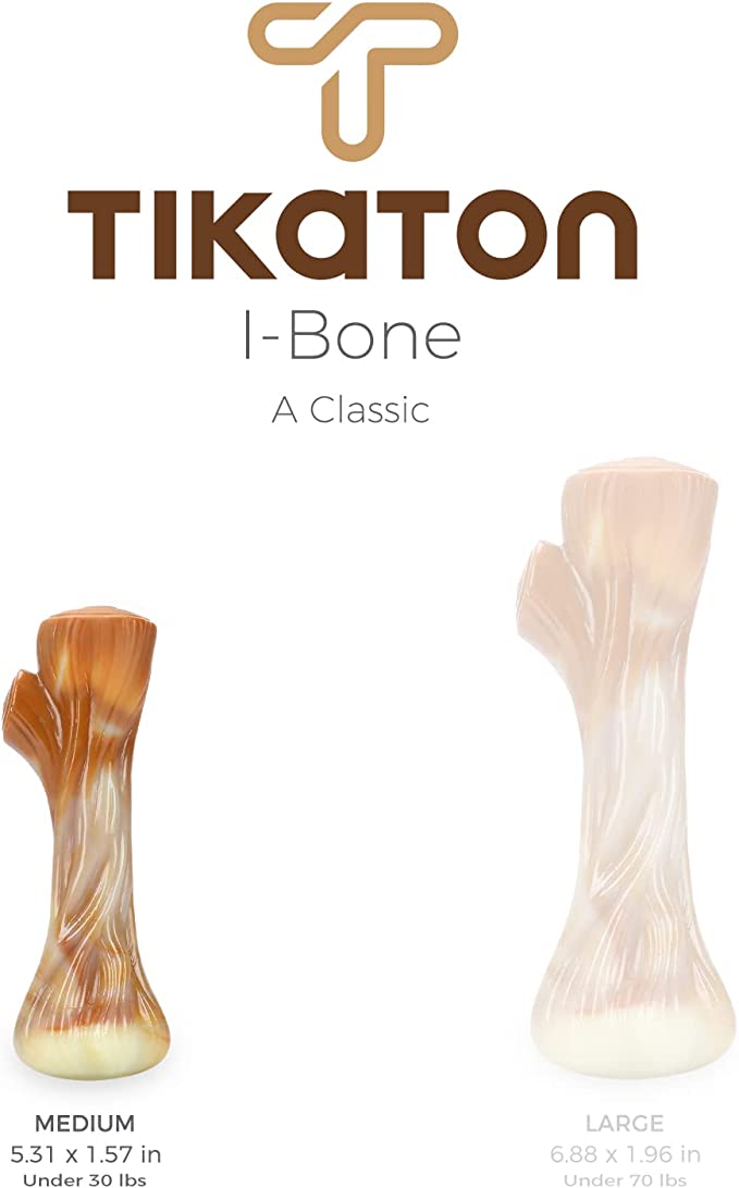 Tikaton Dog Teething Chew Toys I-Bones-Bacon Flavor