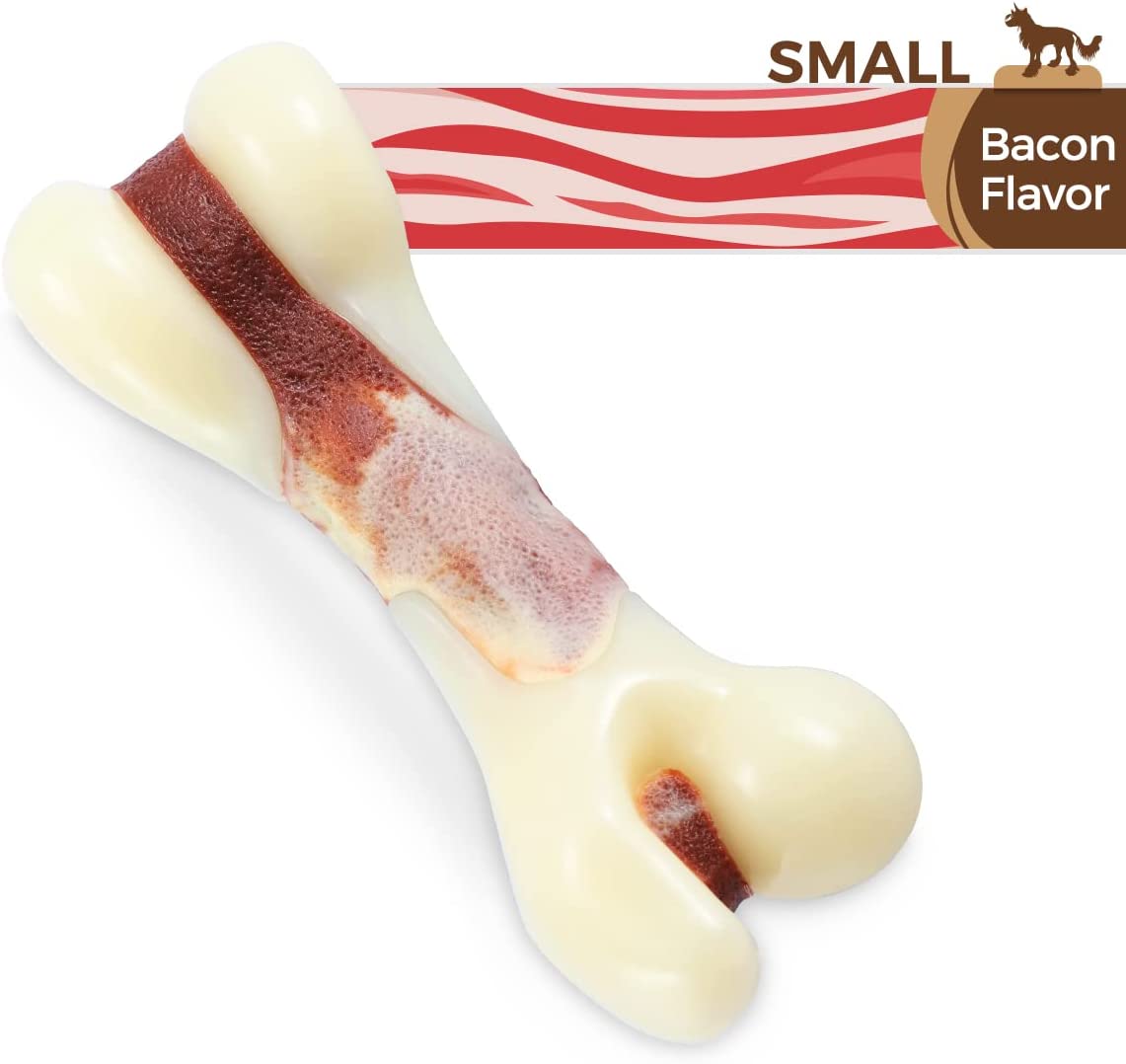 Tikaton Dog Teething Chew Toys Bones-Bacon Flavor