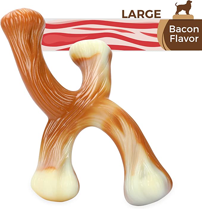 Tikaton Dog Teething Chew Toys X-Bones-Bacon Flavor