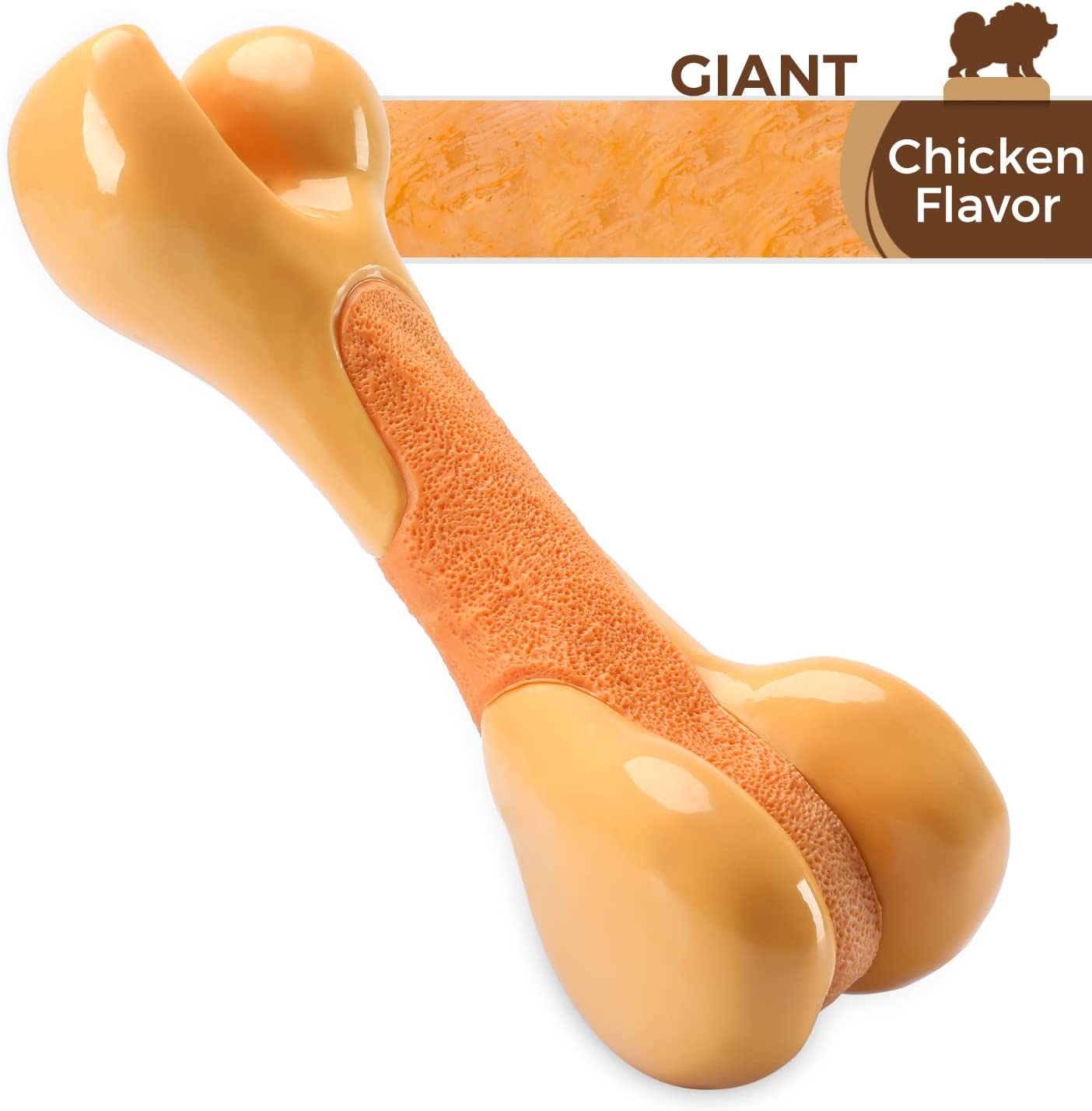 Tikaton Dog Teething Chew Toys Bones-Chicken Flavor