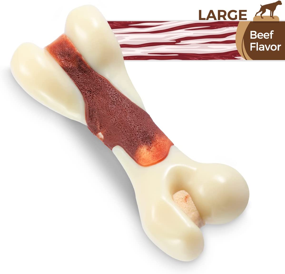 Tikaton Dog Teething Chew Toys Bones-Beef Flavor