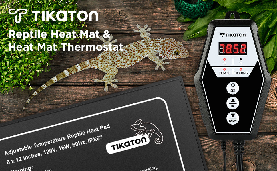 Tikaton Reptile Heat Pad with Thermostat Controller