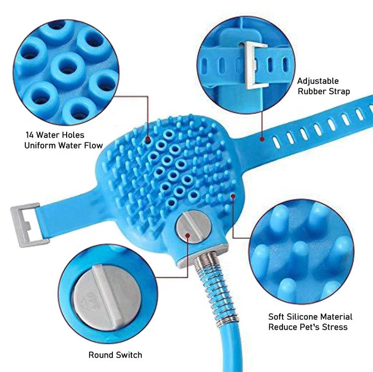 Silicone Pet Bathing Adjustable Massage Shower Head