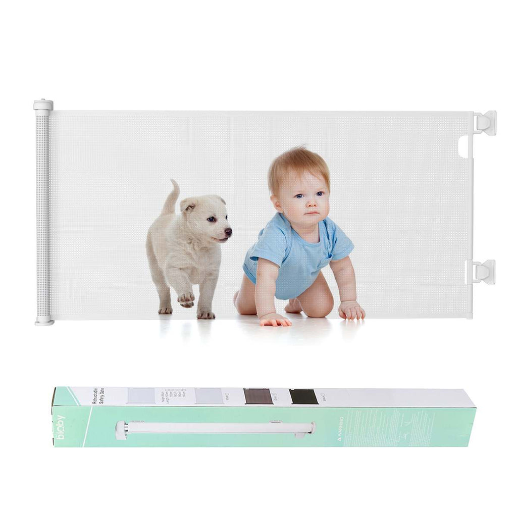 Retractable Baby Safety Gate Indoor Outdoor Pet Dog Gate