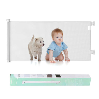 Retractable Baby Safety Gate Indoor Outdoor Pet Dog Gate
