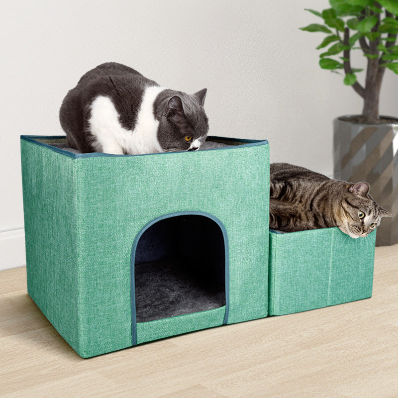 Cat bed with storage box