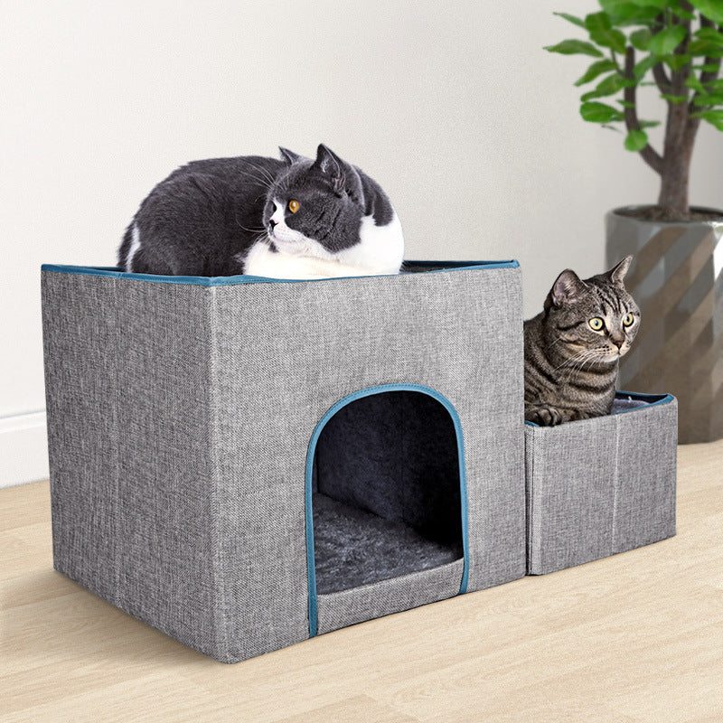 Cat bed with storage box