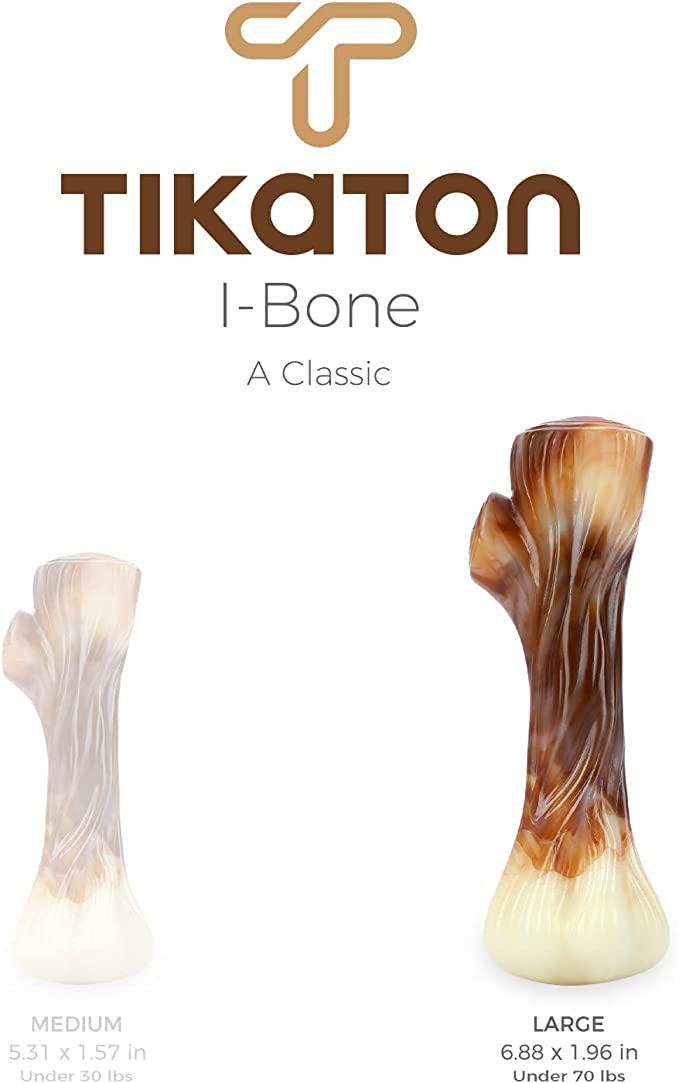 Tikaton Dog Teething Chew Toys I-Bones-Beef Flavor