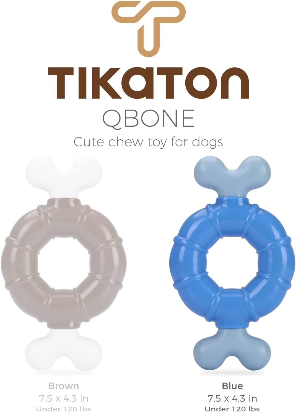 Tikaton Dog Teething Chew Toys Q-Bones