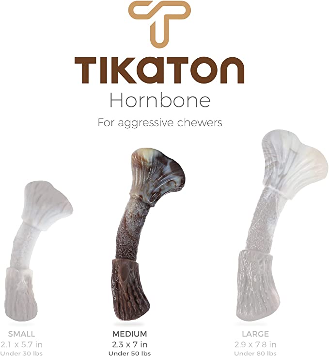 Tikaton Dog Teething Chew Toys HornBones