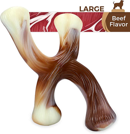 Tikaton Dog Teething Chew Toys X-Bones-Beef Flavor