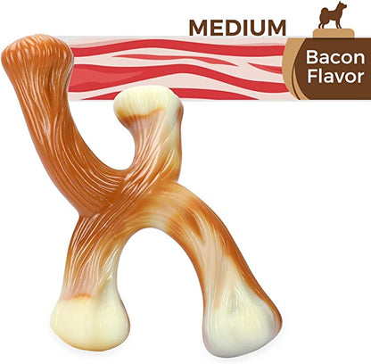Tikaton Dog Teething Chew Toys X-Bones-Bacon Flavor