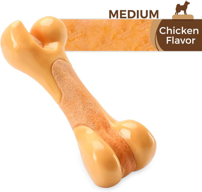 Tikaton Dog Teething Chew Toys Bones-Chicken Flavor