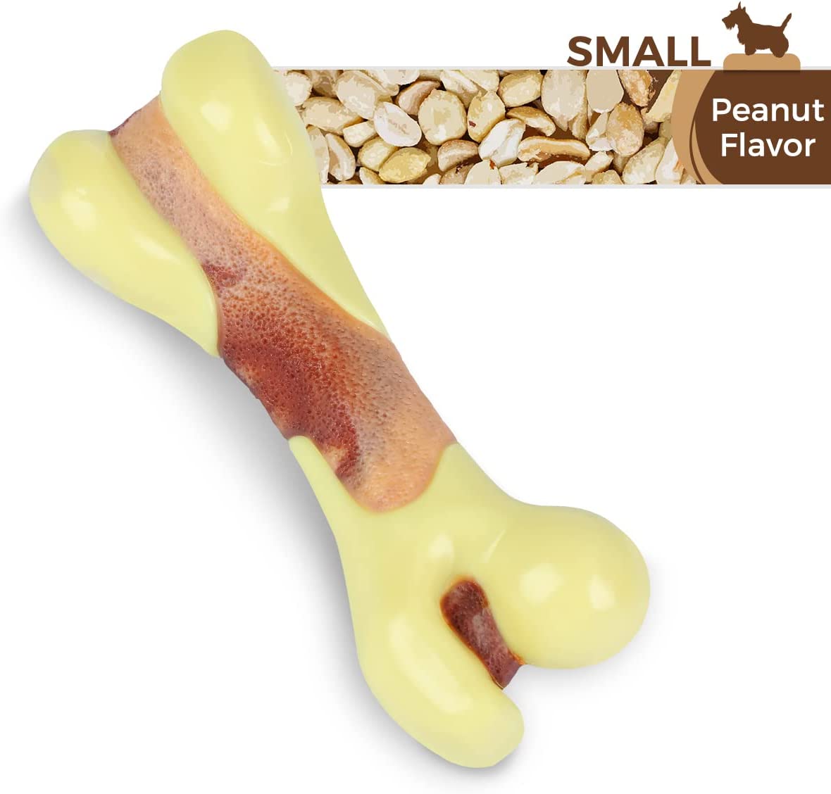 Tikaton Dog Teething Chew Toys Bones-Peanut Flavor