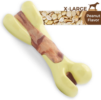 Tikaton Dog Teething Chew Toys Bones-Peanut Flavor