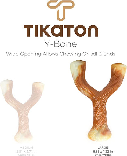 Tikaton Dog Teething Chew Toys Y-Bones-Bacon Flavor