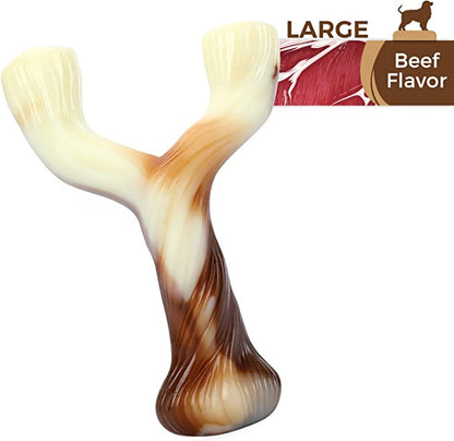Tikaton Dog Teething Chew Toys Y-Bones-Beef Flavor