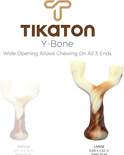 Tikaton Dog Teething Chew Toys Y-Bones-Beef Flavor