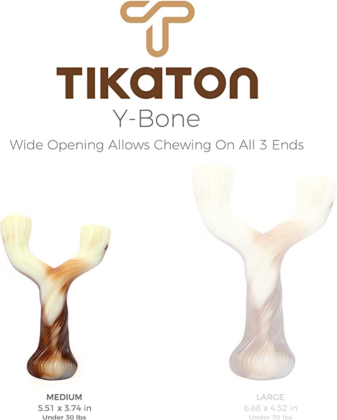 Tikaton Dog Teething Chew Toys Y-Bones-Beef Flavor