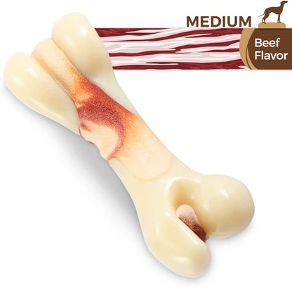Tikaton Dog Teething Chew Toys Bones-Beef Flavor